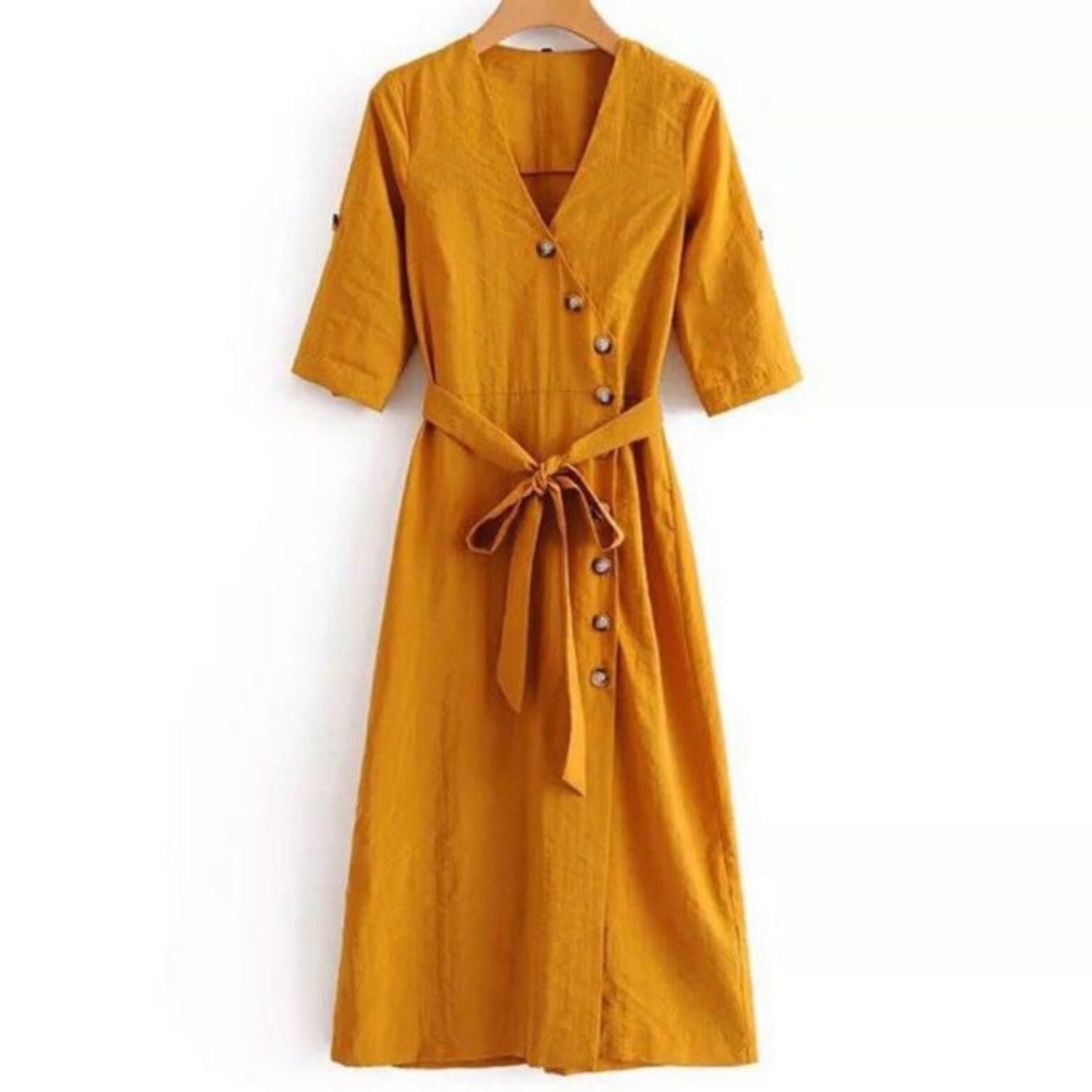 NWOT Zara Button down dress